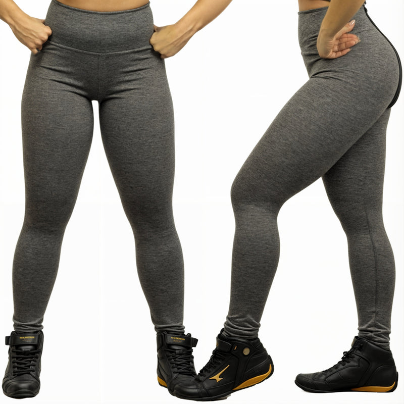 Legging Academia Suplex Lisa Premium não Transparece - Cinza (P)